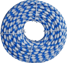 Шнур яхтенный Петроканат Экстрим 20-прядный 10мм нагрузка 980кг бело-синий, бухта 50м (115314P)